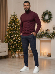 Men's Chinos - Navy Blue OZONEE DJ/5632Z