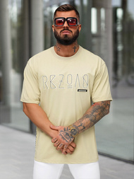 Men's T-shirt - Beige OZONEE O/QQ1185