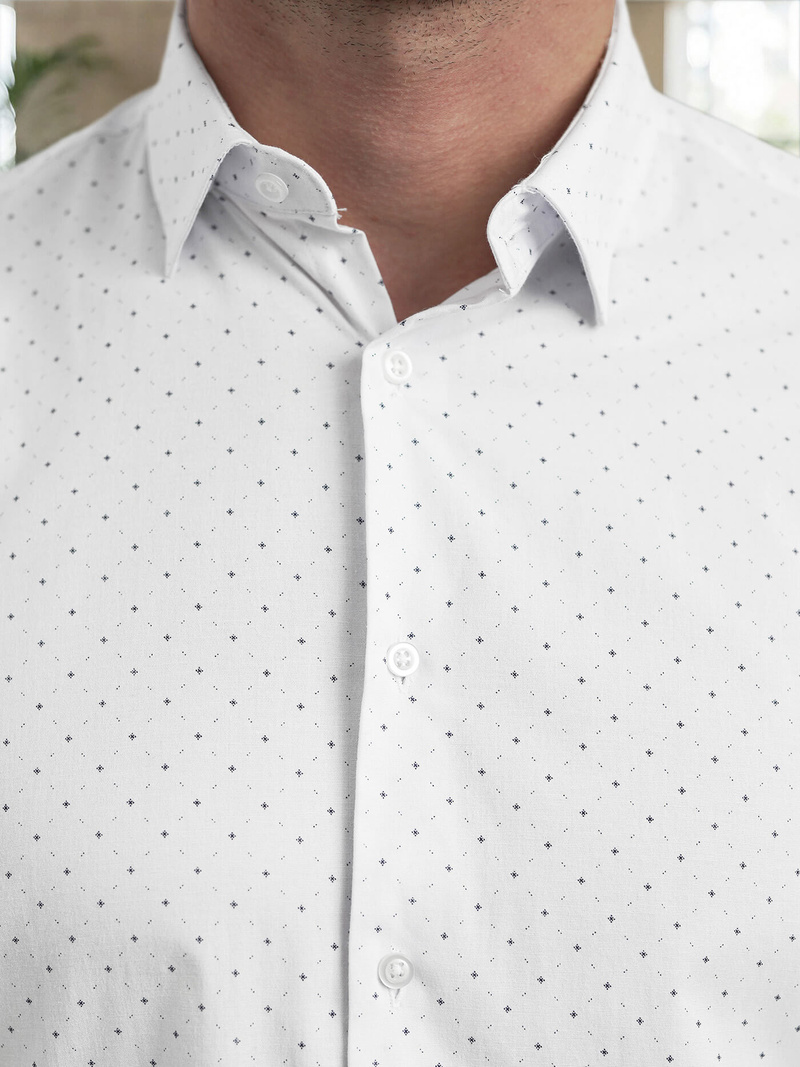 Men's Shirt - White OZONEE V/V185Z
