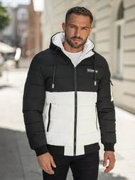 Men's Winter Jacket - Black/White OZONEE JS/31M5083/281