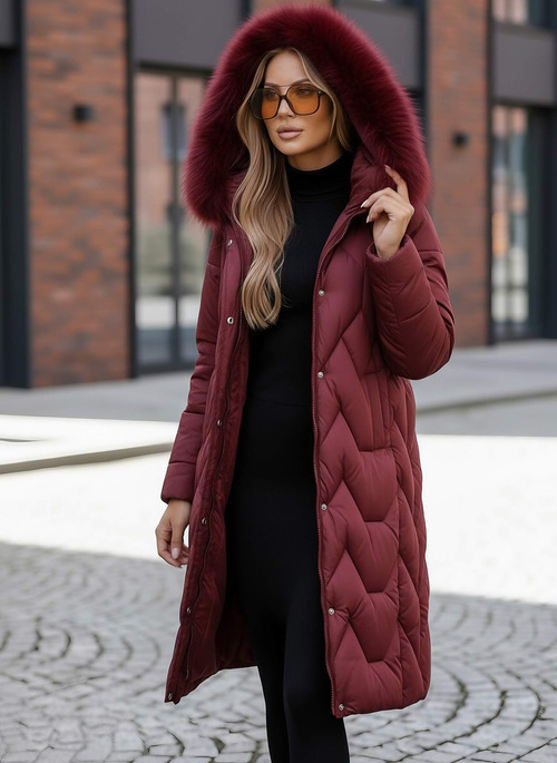 Women's Winter Jacket - Burgundy OZONEE JS/5M3229/1