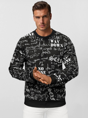 Men's Sweatshirt - Black OZONEE JS/8B1193/3Z