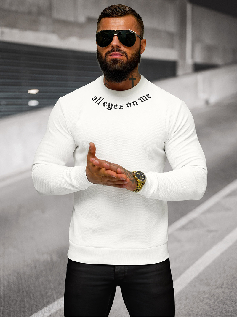 Men's Sweatshirt - White OZONEE O/P2027