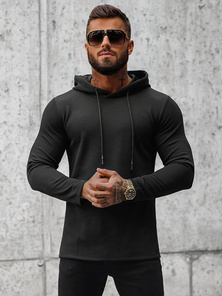 Men's Hoodie - Black OZONEE O/D7249