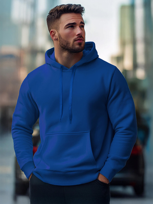 Men's Hoodie - cornflower blue OZONEE JS/2009/65Z