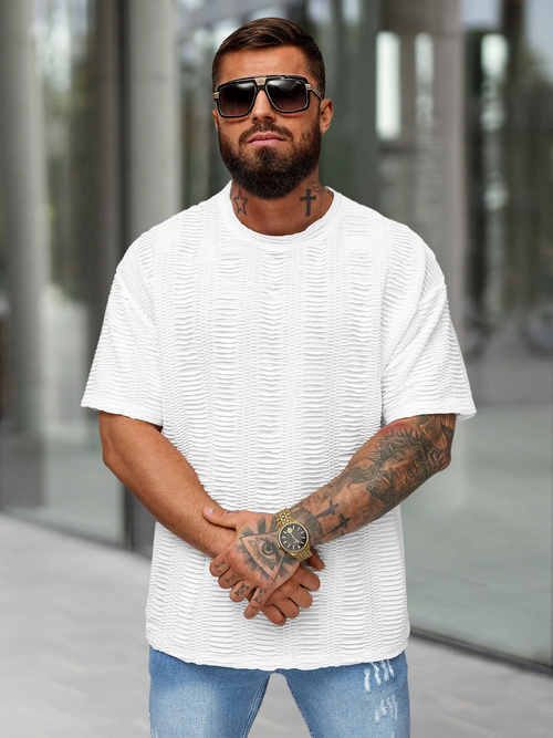 Men's T-shirt - White OZONEE O/B1149