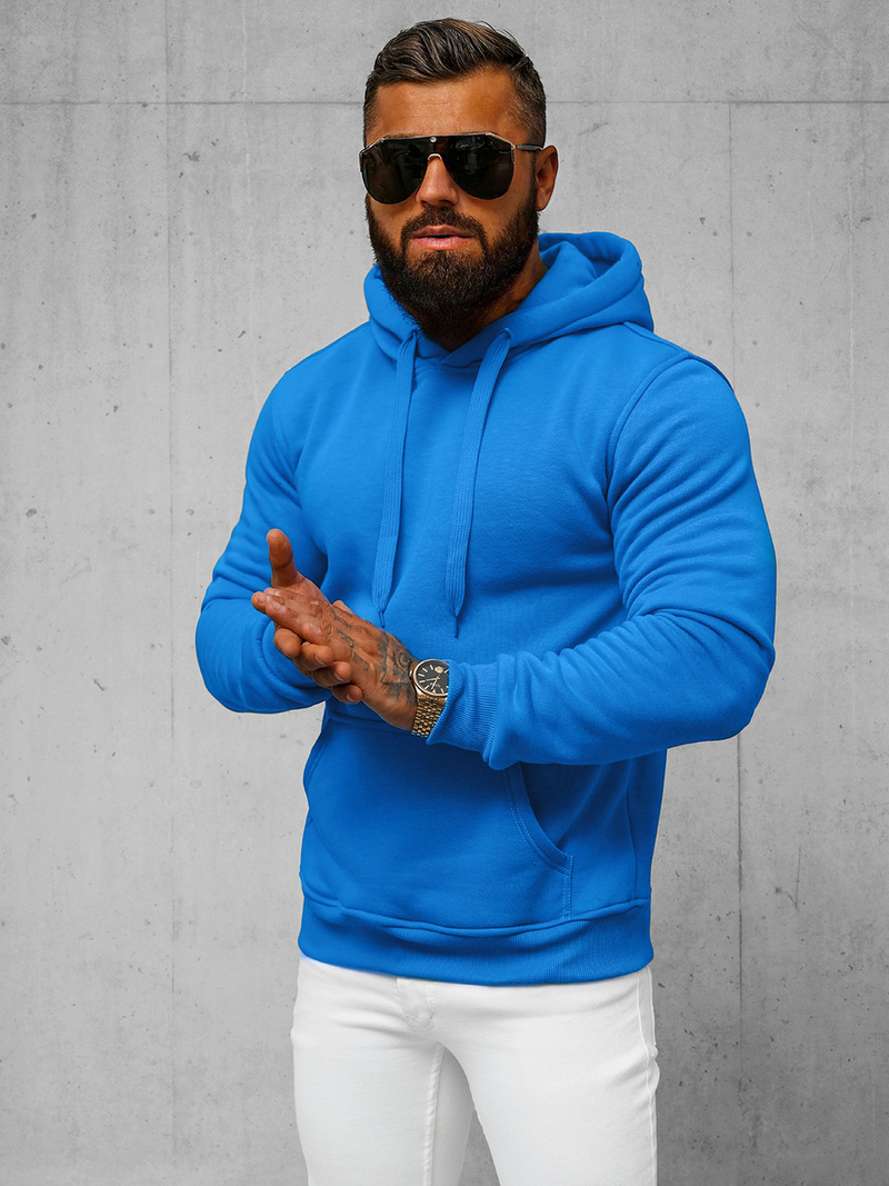 Men's Hoodie - Blue OZONEE JS/2009Z