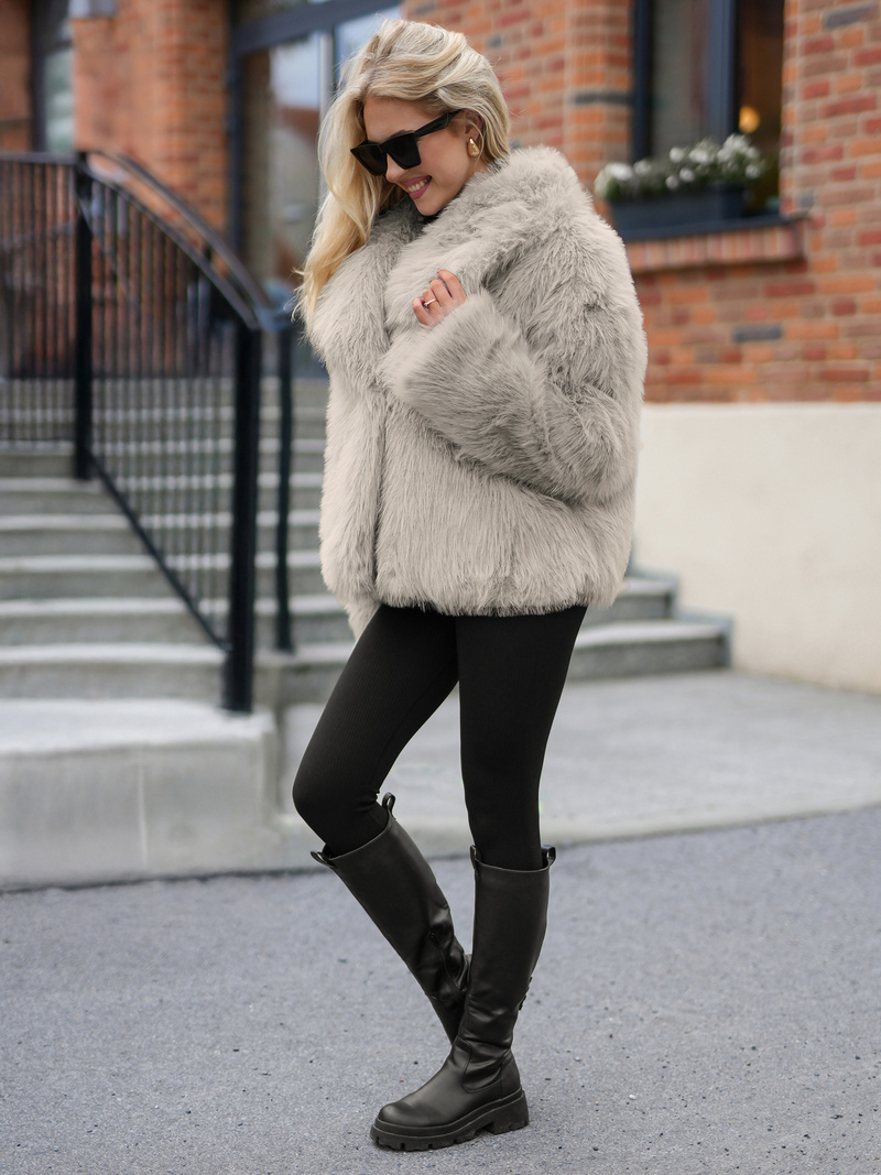 Women's Jacket - Grey/Beige OZONEE JS/61M8515/92