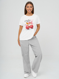 Women's T-shirt - White OZONEE JS/95T2568/1
