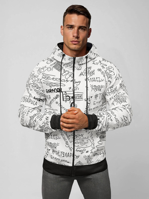 Men's Hoodie - White OZONEE JS/8B1178/1Z