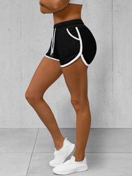 Women's sweat shorts - black OZONEE JS/8K208/3