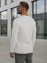 Men's Long Sleeve T-shirt - White OZONEE JS/DB71/2
