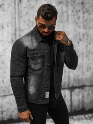 Men's Denim Jacket Black OZONEE NB/MJ521N