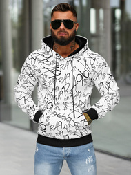 Men's Hoodie - White OZONEE JS/8B1253/1