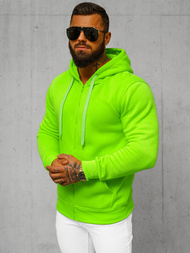 Men's Hoodie - Green neon OZONEE JS/2008Z