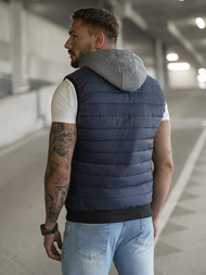 Men's Gilet - Navy Blue OZONEE JS/8M983/215Z