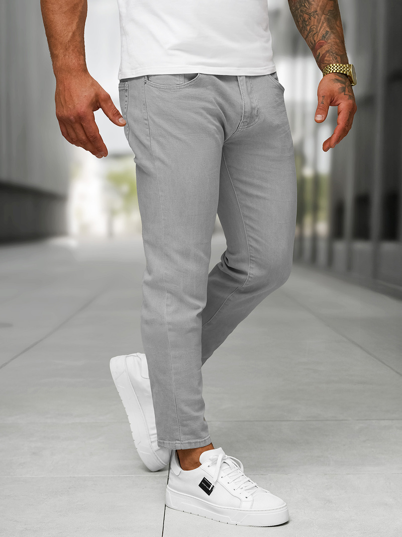 Men's Jeans - Grey OZONEE BL/JK881
