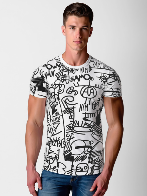 Men's T-shirt - White OZONEE O/T1269/1Z