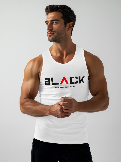 Men's Tank Top - White OZONEE JS/8B1707/1