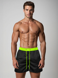 Men's shorts - black/yellow OZONEE JS/17K561/5Z