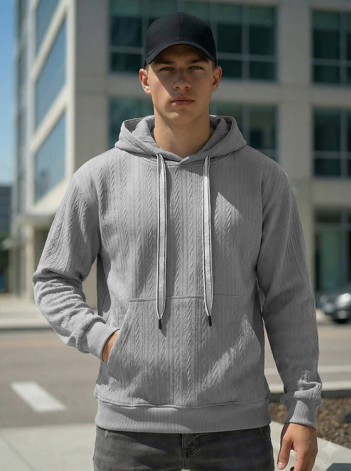 Men's Hoodie - Grey OZONEE O/3C577