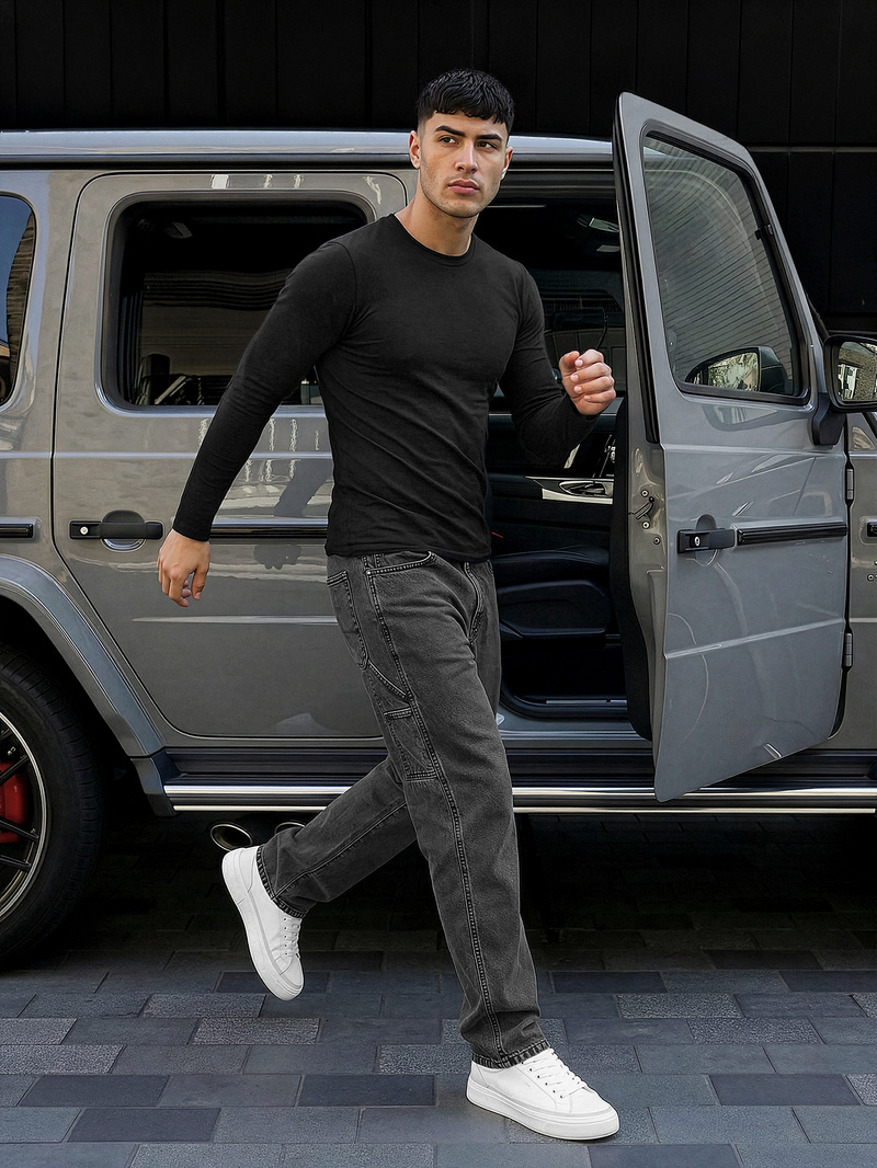 Men's Jeans - Dark Grey OZONEE O/KK2828/5Z