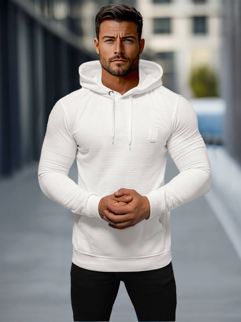 Men's Hoodie - Ecru OZONEE O/TB2272Z