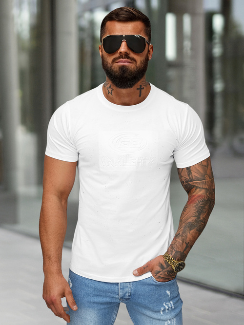 Men's T-shirt - White OZONEE O/QQ1390