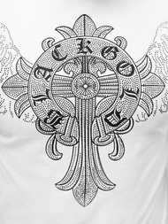 Men's T-shirt - White OZONEE NB/MT3037Z