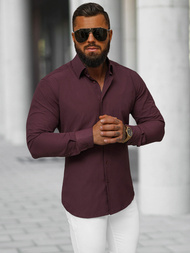 Men's Shirt - Burgundy OZONEE O/V116