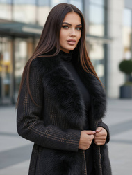 Women's coat - black OZONEE JS/53M5200/1Z