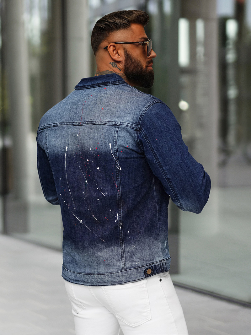 Men's Denim Jacket - Blue OZONEE NB/MJ542BS