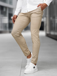 Men's Chino Trousers - Beige OZONEE DJ/5505Z