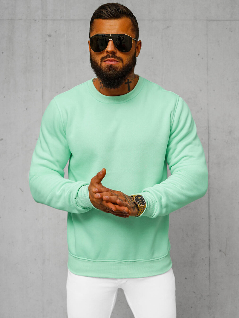 Men's Sweatshirt - Mint OZONEE JS/2001-10Z