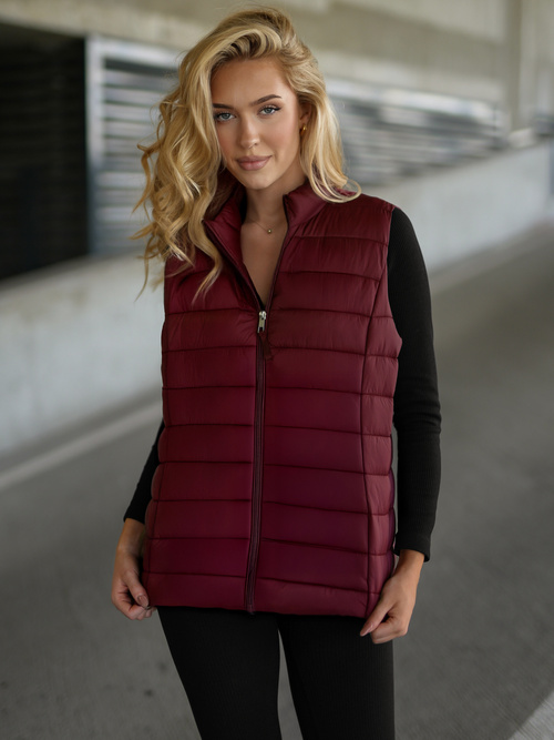 Women's Gilet - Burgundy OZONEE JS/11Z8223