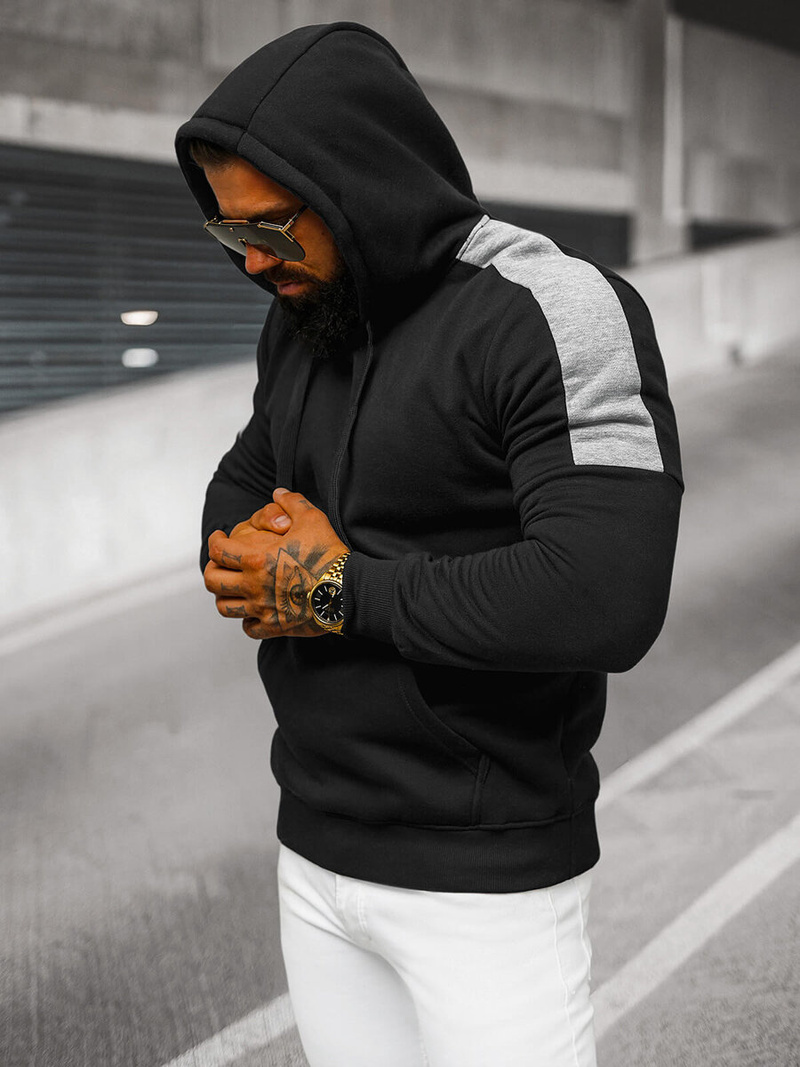 Men's Hoodie - Black OZONEE JS/8B1311/3