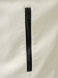 Men's Leather Jacket - Ecru OZONEE JS/11Z8107