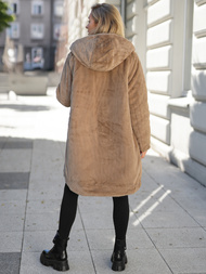 Women's long winter jacket - black OZONEE JS/5M3352/392