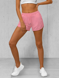 Women's sweat shorts - light pink OZONEE JS/8K951/20