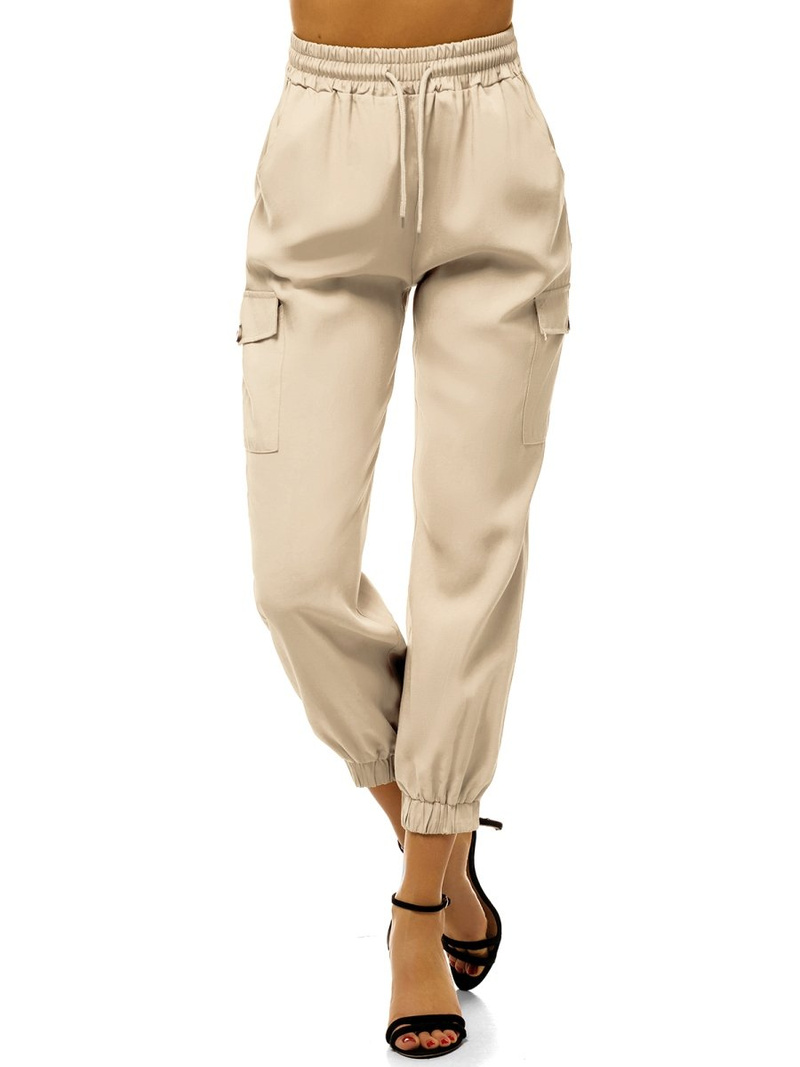 Women's joggers pants - Beige OZONEE O/HM006
