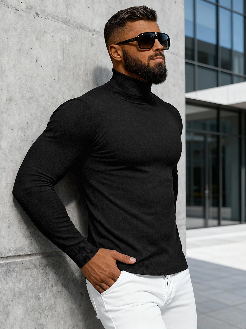 Men's Jumper - Black OZONEE NB/MMB600/4Z