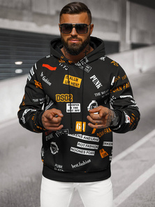 Men's Hoodie - Black OZONEE JS/8B1250/3