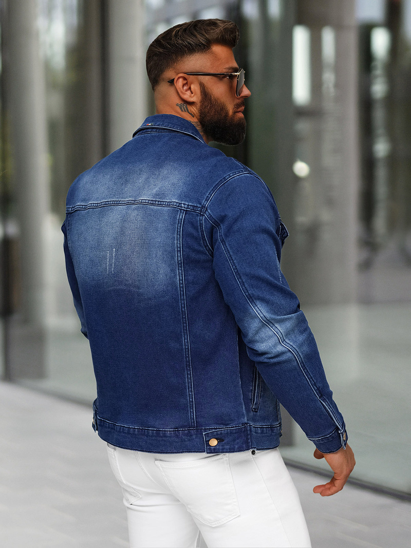 Men's Denim Jacket - Blue OZONEE NB/MJ514BS