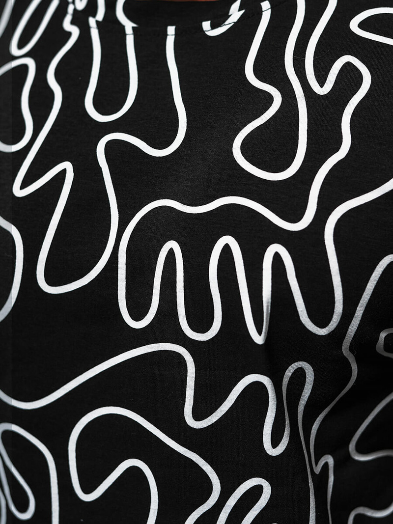 Men's T-shirt - Black OZONEE JS/8T1198/3