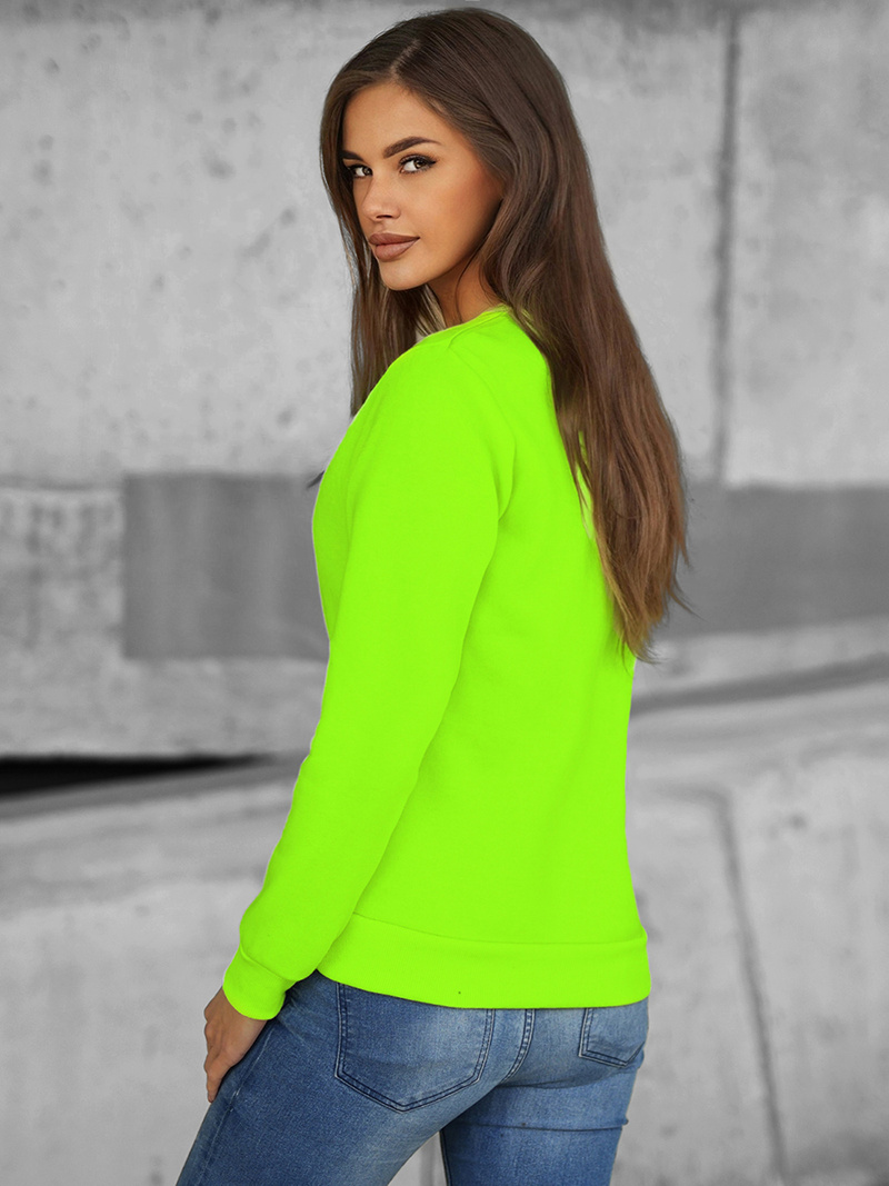 Women's Sweatshirt - Green neon OZONEE JS/W01Z