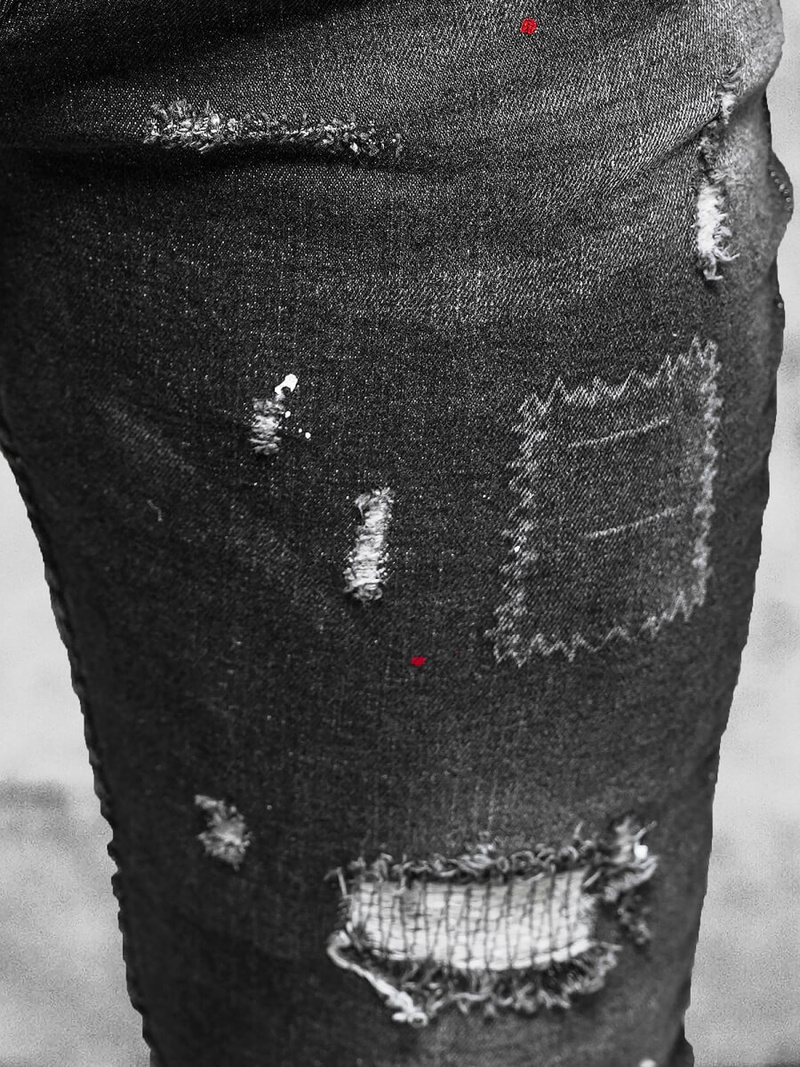 Men's Jeans - Black OZONEE O/MB463