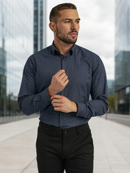 Men's Shirt - Navy Blue OZONEE V/V186