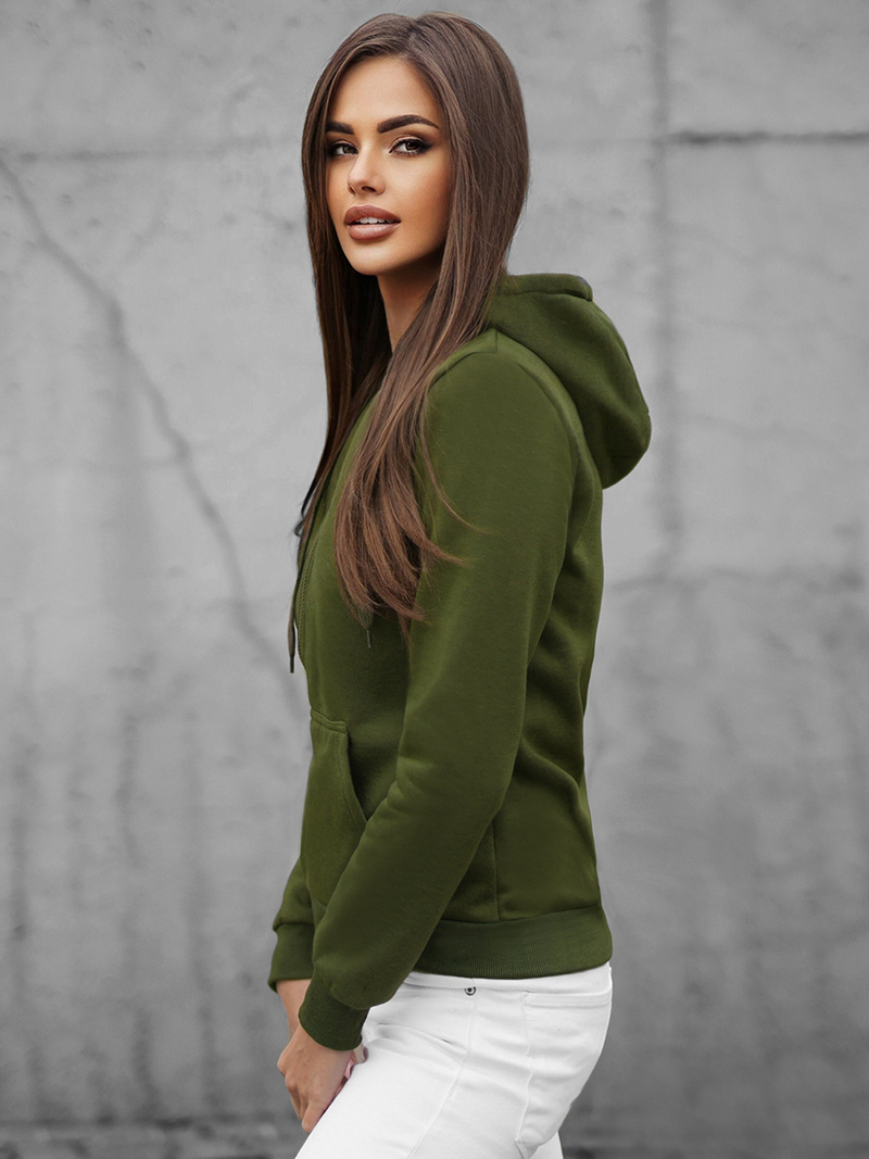 Women's Hoodie - Khaki OZONEE JS/W03Z