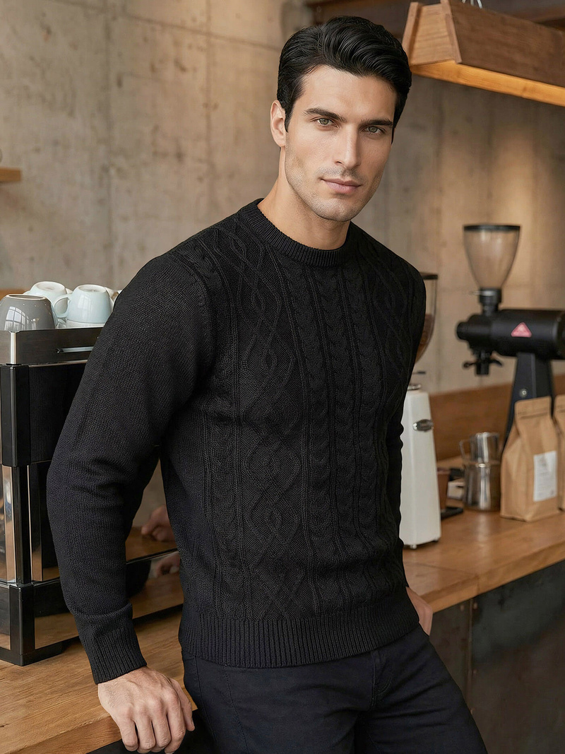 Men's Jumper - Black OZONEE JS/59B3610/3