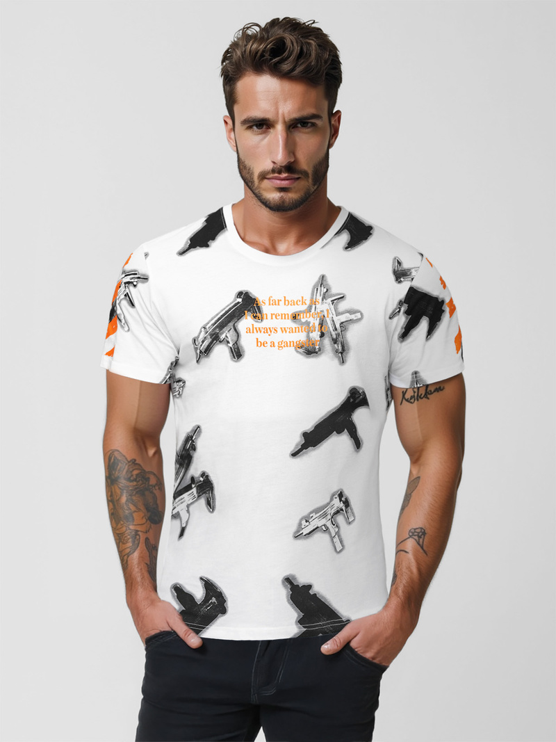 Men's T-shirt - White OZONEE O/MPO3471Z